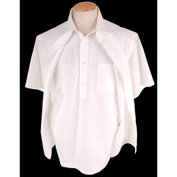Valentino Double Layer Short Sleeve Overshirt Size 40 M Mens White - Picture 6 of 13
